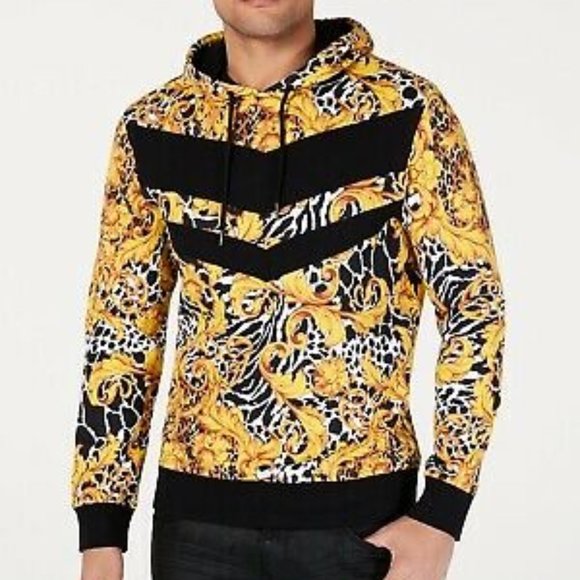 mens leopard print hoodie